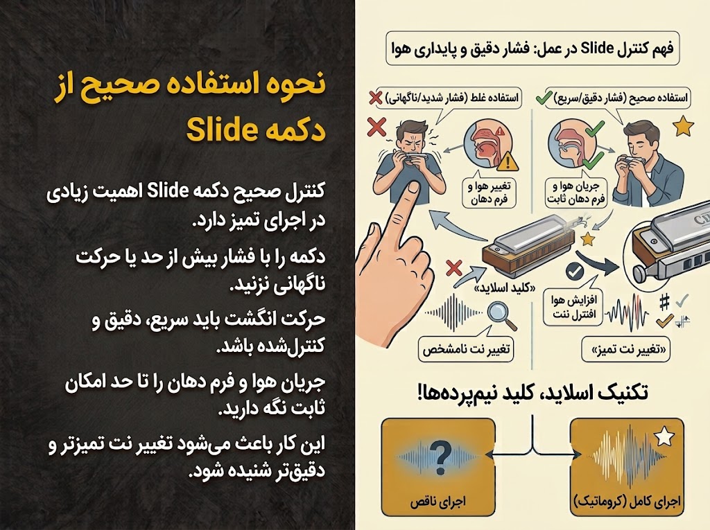 نحوه استفاده صحیح از کلید اسلاید سازدهنی
