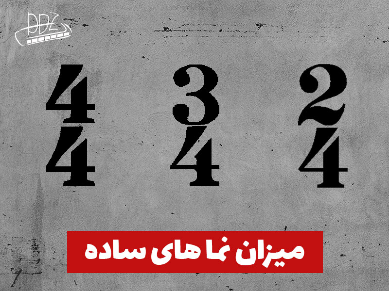 انواع کسر میزان میزان نمای ساده در موسیقی