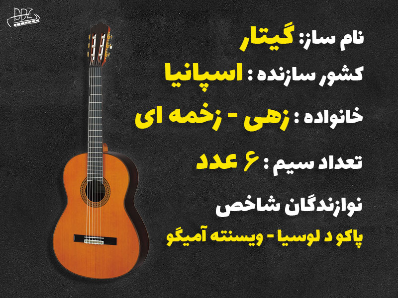 مشخصات کلی ساز گیتار