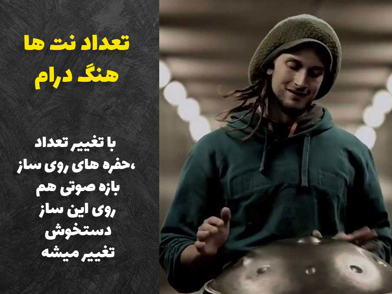تعداد نت ها روی هنگ درام